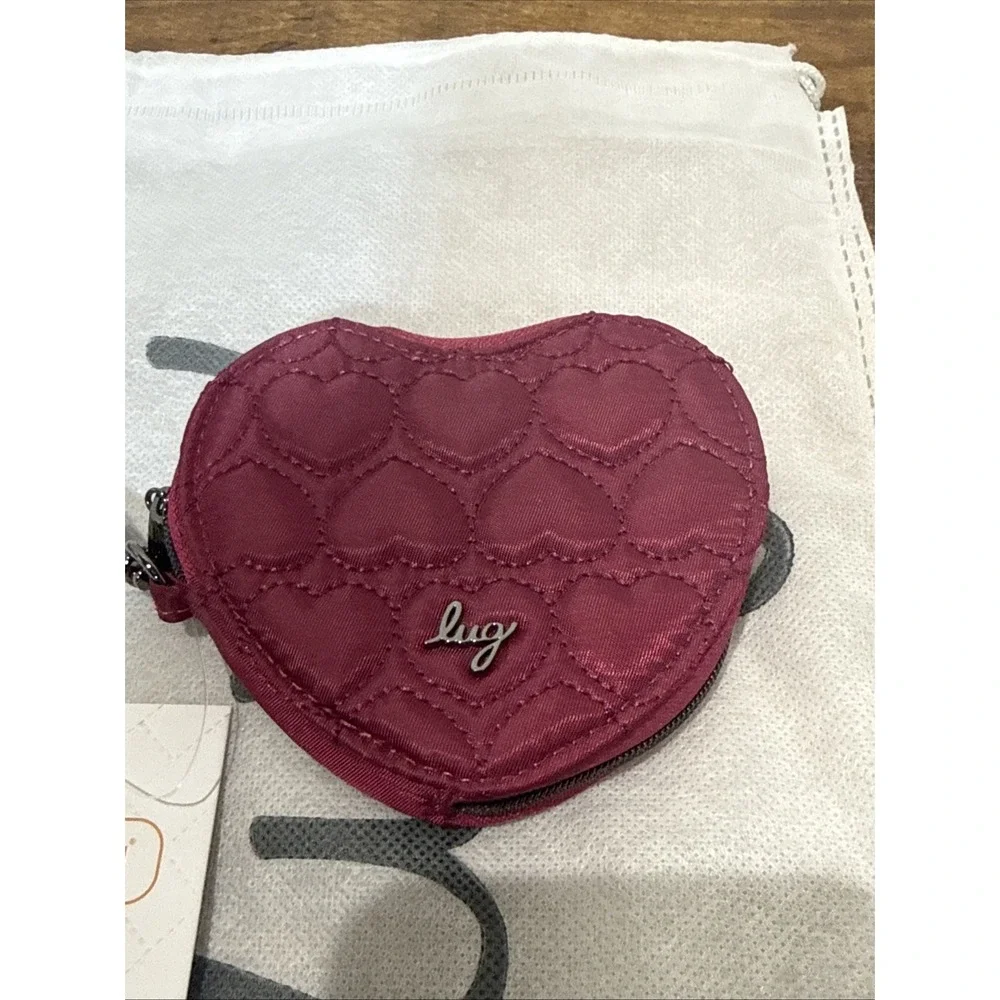 Lug Heart Pouch Raspberry NEW WITH TAGS! Heart Print